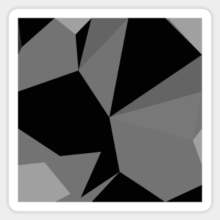 Black and White Cubist Design Sticker